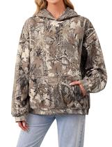 Moletom com capuz Anoumcy Camo Maple Leaf Fleece para mulher Moletom com capuz Anoumcy Camo Maple Leaf Fleece para mulher