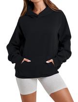 Moletom com capuz Anouncy Comfort de lã de grandes dimensões para mulher