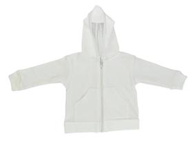 Moletom com capuz Bambini branco 100% algodão para bebê Moletom com capuz Bambini branco 100% algodão para bebê