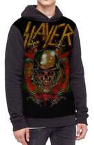 Moletom Com Capuz Banda Slayer Ref:221 Moletom Com Capuz Banda Slayer Ref:221