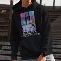 Moletom Com Capuz Bts10th Anniversary Integrantes Bangtan Boy Grupo Kpop Coreanos Versao The Eras Tour Blusa De Frio Uni