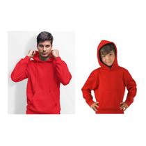 Moletom com capuz canguru com capuz unissex de algodão vermelho Moletom com capuz canguru com capuz unissex de algodão vermelho