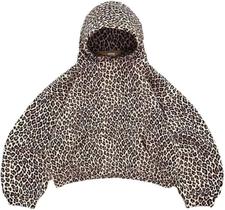 Moletom com capuz com estampa de leopardo heyheyshine para mulheres