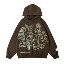 Moletom com capuz COOLMONAR Cartoon Graphic Y2K Fashion