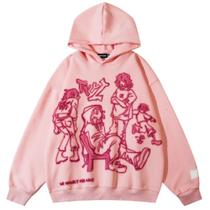 Moletom com capuz COOLMONAR Cartoon Graphic Y2K Fashion