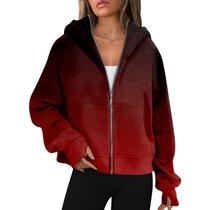 Moletom com capuz COTECRAM All Departments de tamanho grande para mulheres Wine XXL