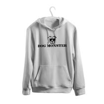 plain black dog moletom com capuz