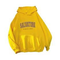 Moletom Com Capuz E Bolso Canguru Estampado the Vampire Diaries - Estilo Vintage Estético Salvatore