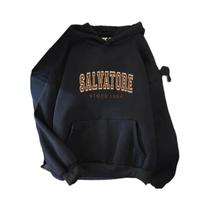 Moletom Com Capuz E Bolso Canguru Estampado the Vampire Diaries - Estilo Vintage Estético Salvatore