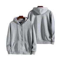 Moletom Com Capuz E Zíper De Manga Longa Para Mulheres E Homens, Casual, Outono/Inverno, Roupas