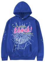 Moletom com capuz EMILYLE Y2k Cobweb Spider estampado unissex
