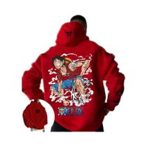 Moletom Com Capuz Estampado Luffy One Piece Joker Jaqueta Casual Corte Solto Outono Inverno Moletom Com Capuz Estampado Luffy One Piece Joker Jaqueta Casual Corte Solto Outono Inverno