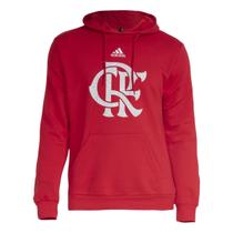 Moletom Com Capuz Flamengo Adidas DNA Cor: Vermelho - Tamanho: G