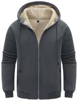 Moletom com capuz Flygo Sherpa Winter Fleece para homens Moletom com capuz Flygo Sherpa Winter Fleece para homens
