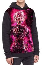 Moletom Com Capuz Goku Super Saiajin Rose Dragon Ball Ref762 Moletom Com Capuz Goku Super Saiajin Rose Dragon Ball Ref762