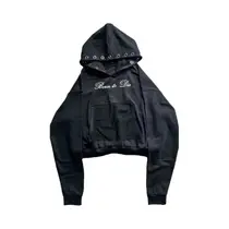 Moletom Com Capuz Harajuku Hip-Hop Estilo Americano Retro Rock Gótico Solto Com Estampa Jaqueta Punk