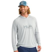 Moletom com capuz HUK Pursuit Ventilado de manga comprida Fishing Harbor Mist M Moletom com capuz HUK Pursuit Ventilado de manga comprida Fishing Harbor Mist M