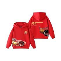Moletom Com Capuz Infantil Meninos Meninas Carros Lightning McQueen Quente Casual Moda Outono