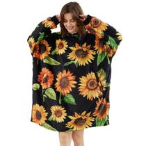 Moletom com capuz LetsFunny Oversize Sherpa Fleece, tamanho único