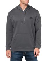 Moletom com capuz masculino Adidas Badge of Sport Fleece, cinza