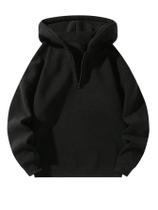 Moletom com capuz masculino SOLY HUX com zíper e manga comprida, preto Moletom com capuz masculino SOLY HUX com zíper e manga comprida, preto