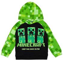 Moletom com capuz Minecraft Creeper Big Boys com bolsos de 10 a 12 anos