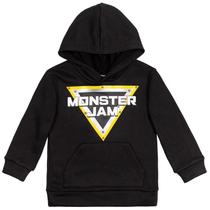 Moletom com capuz Monster Jam Trucks com logotipo Little Boys Fleece Black 6