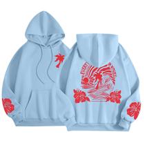 Moletom com capuz Pairxily Chasing Sunset Beach com estampa floral para mulheres