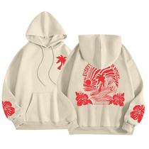 Moletom com capuz Pairxily Chasing Sunset Beach com estampa floral para mulheres