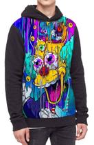 Moletom Com Capuz Palhaço Krusty Psicodélico Simpsons Ref655 Moletom Com Capuz Palhaço Krusty Psicodélico Simpsons Ref655