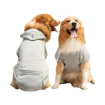 Moletom Com Capuz Para Cães Grandes, Sweatshirt De Fleece Com Bolso Com Zíper Para Primavera E