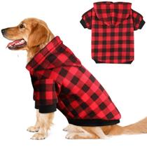 Moletom com capuz para cães, suéter xadrez para cães grandes, Blaoicni Moletom com capuz para cães, suéter xadrez para cães grandes, Blaoicni