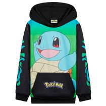 Moletom com capuz Pokémon Hoodie para meninos e adolescentes preto/verde