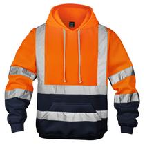 Moletom com capuz reflexivo Wefeyuv ANSI Class 3 laranja S