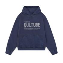 Moletom com capuz RICHTRUE Oversized Blings Graphic Y2k unissex azul tamanho L