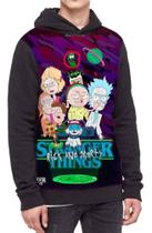 Moletom Com Capuz Rick And Morty Stranger Things Ref:608