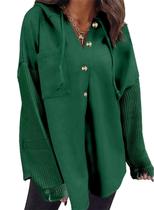 Moletom com capuz SHEWIN oversized para mulheres verde escuro