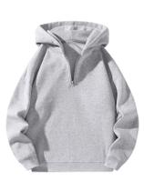 Moletom com capuz SOLY HUX masculino com zíper e zíper cinza claro XL