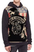 Moletom Com Capuz Sons Of Anarchy Filhos Da Anarquia Ref:189