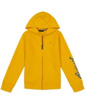 Moletom com capuz Tommy Hilfiger com zíper completo para menina de 7 anos Moletom com capuz Tommy Hilfiger com zíper completo para menina de 7 anos