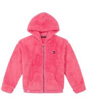 Moletom com capuz Tommy Hilfiger para meninas rosa Minky 6X