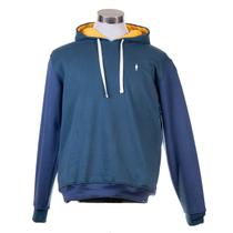 Moletom com capuz verde-azul com capuz amarelo para homens Moletom com capuz verde-azul com capuz amarelo para homens