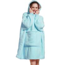 Moletom com capuz vestível Aemilas Sherpa Blue Aqua Blue Moletom com capuz vestível Aemilas Sherpa Blue Aqua Blue