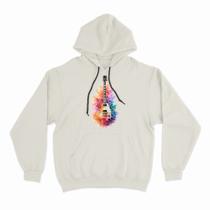 Moletom Com Capuz Watercolor Guitar - Moletom Com Capuz Watercolor Guitar -