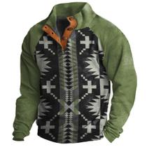 Moletom com capuz ZOCAVIA Aztec Print para homens, pulôver gráfico 2XL