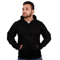 Moletom com Zíper Blusa Blusão de Frio Fechado Flanelado Com Capuz Casaco de Algodão Unissex