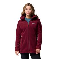 Moletom comprido feminino com capuz Columbia Benton Springs II, rico em vinho Moletom comprido feminino com capuz Columbia Benton Springs II, rico em vinho