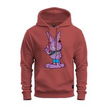 Moletom Confortável Algodão Premium Estampado Unissex Garfield Roxo