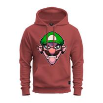 Moletom Confortável Premium Blusa De Frio Algodão Canguru Bigode Verde