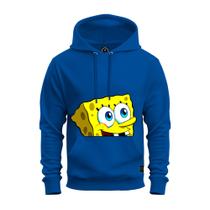 Moletom Confortável Premium Blusa De Frio Algodão Canguru Bob Esponja